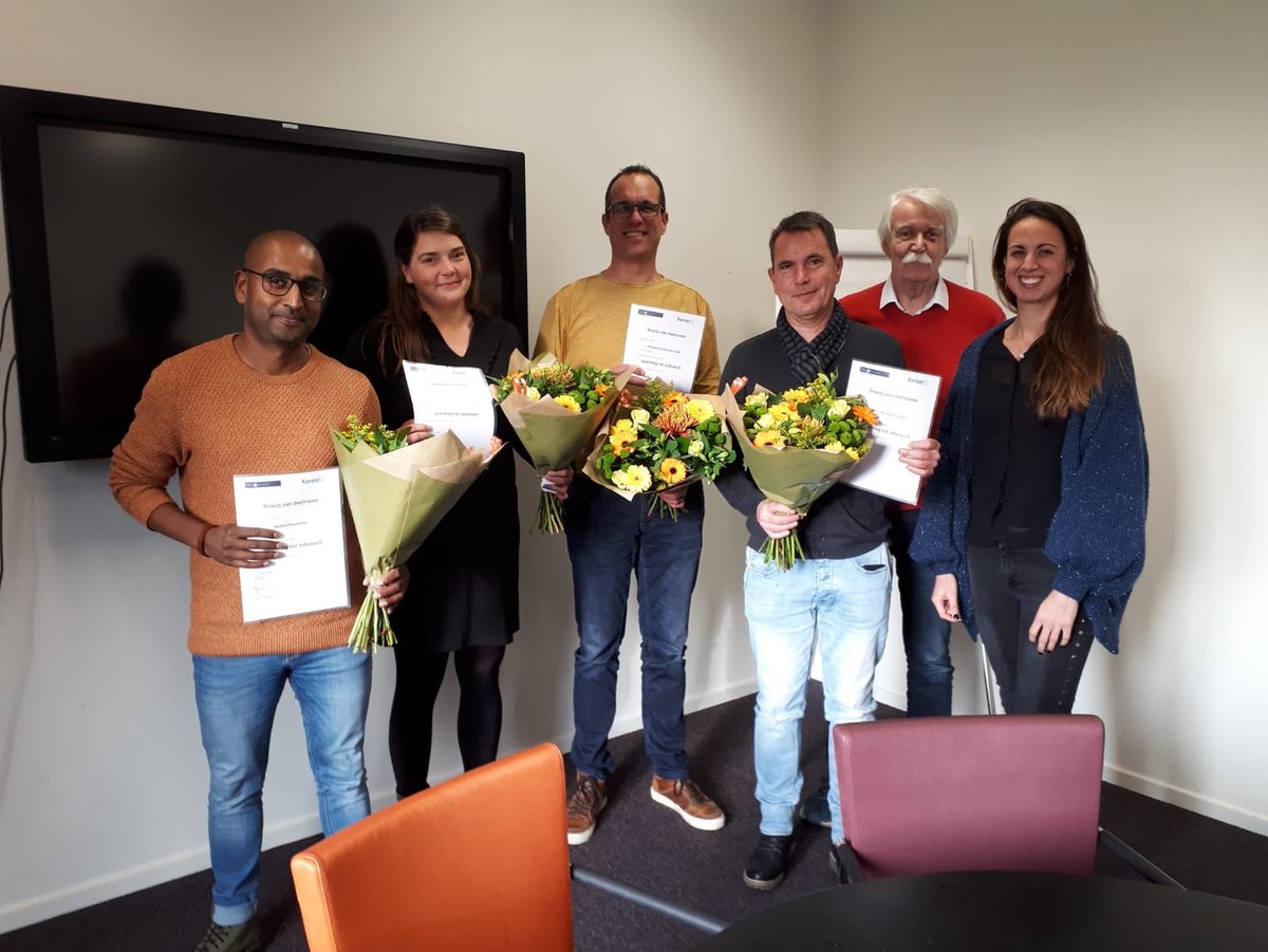 Vanmiddag geslaagd, gefeliciteerd