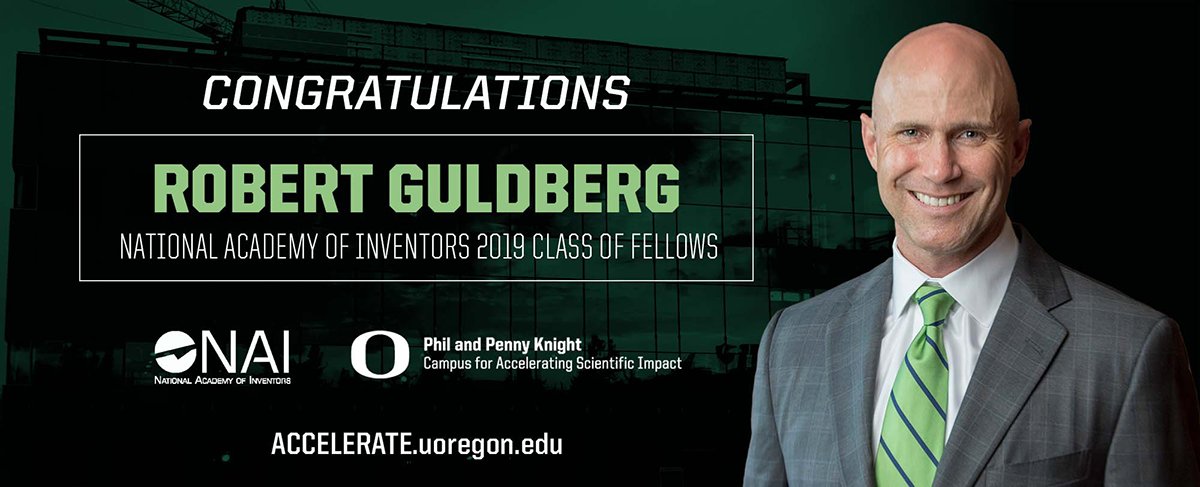 We are proud to announce that Knight Campus director, Robert Guldberg, was just named a 2019 NAI Fellow! Guldberg is one of 168 renowned academic inventors to be recognized by the @AcadofInventors for demonstrating a tangible impact in innovation and the community. #NAIFellow