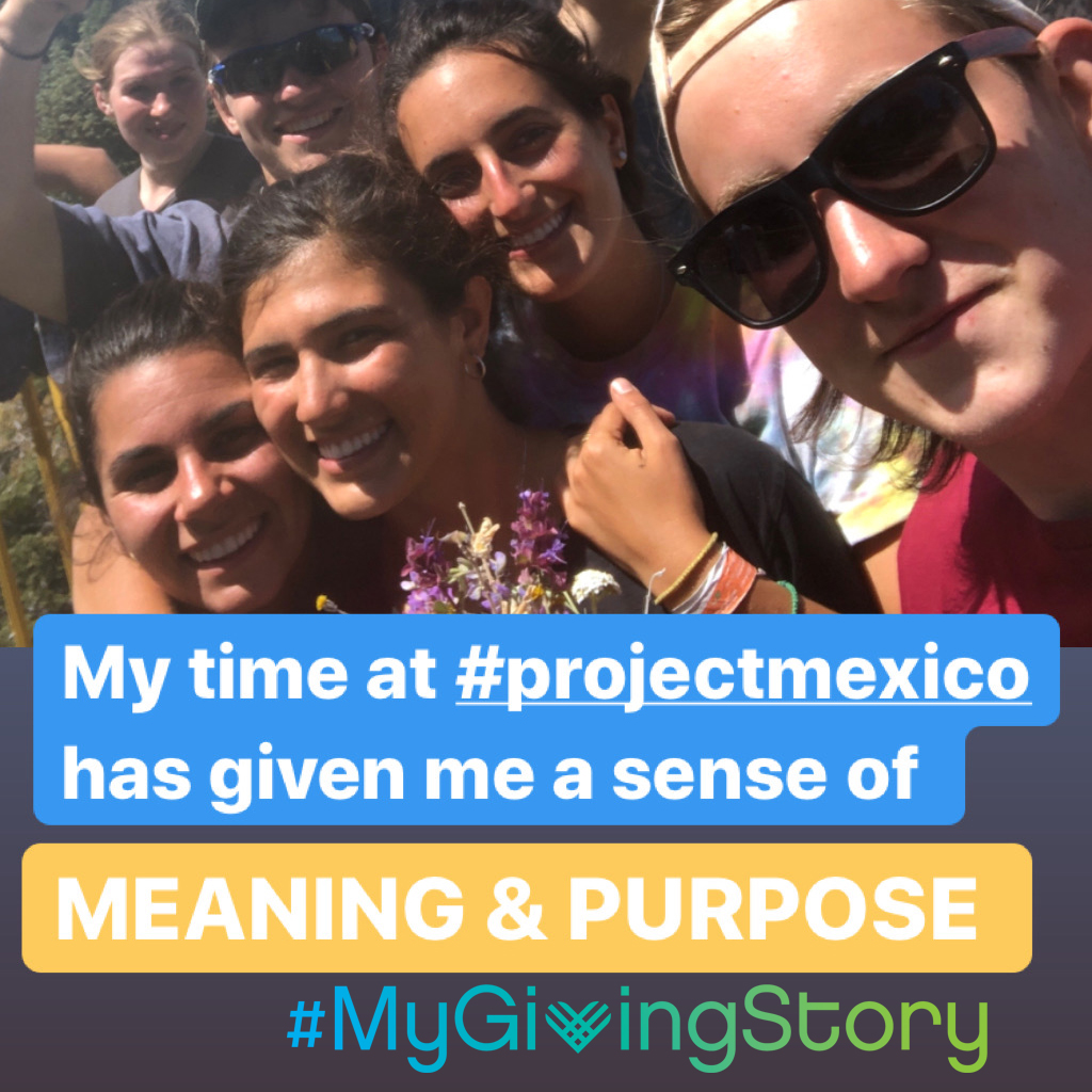 ProjectMexico's tweet photo. My time at #projectmexico has given me a sense of meaning and purpose in life. It has lead me to come back year after year and has influenced my course of study and career plans.🗣Ginny A. #mygivingstory #givingtime Come #Buildhope with us in 2020 👉🏾https://t.co/C4Zdu4174D https://t.co/TolS4kLmBz