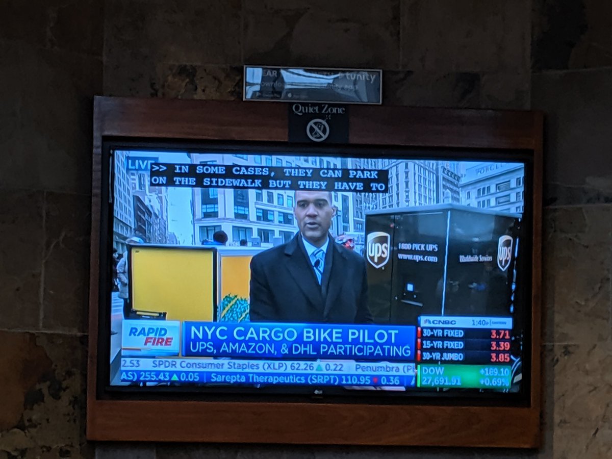 DHL, UPS, &amp; Amazon all testing cargo bike delivery in NYC and several minutes of coverage on <a href="/CNBC/">CNBC</a>  Uber, Lyft, &amp; Ford all operating bike/scooter services. Big companies are embracing the power of tiny vehicles. 2020s Micromobility will be mainstream &amp; financially sustainable