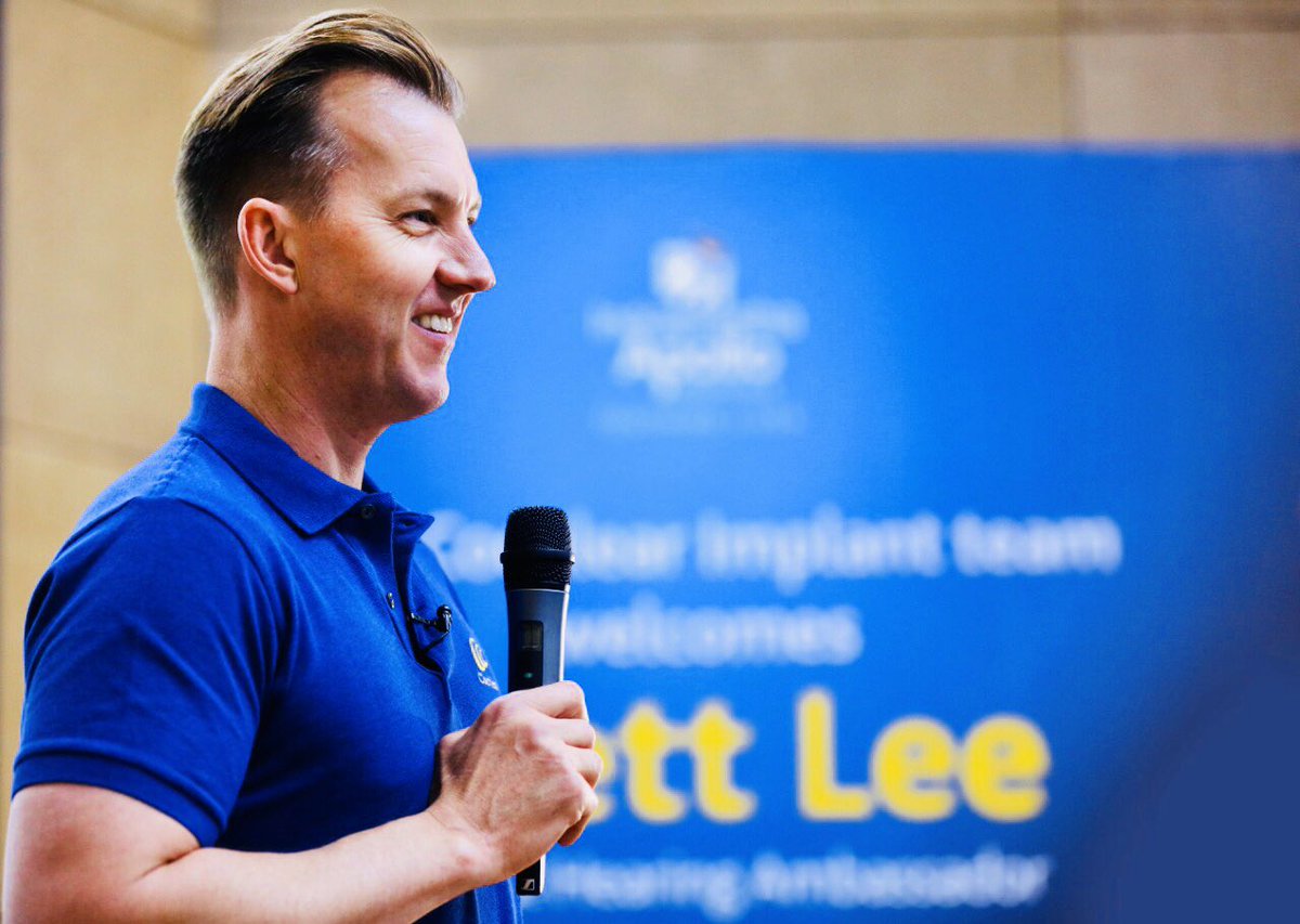 SpHearClinic's tweet photo. When the  Global Hearing Ambassador is @BrettLee_58, you are bound to get bowled over by the ‘Joy of Hearing’. @HospitalsApollo @CochlearIndia @adventisENT @SpHearClinic https://t.co/02f9c8c0Ob