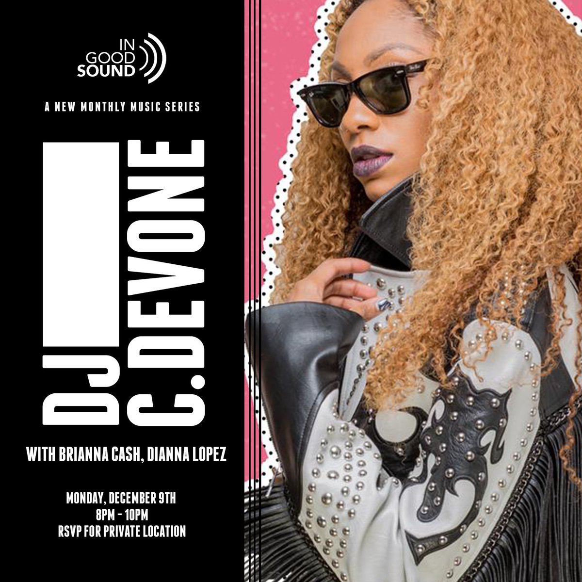 InGoodSound's tweet image. We’re at CAPACITY! Didn’t get a chance to RSVP? Stay tuned for deets on next month’s show! #INGOODSOUND