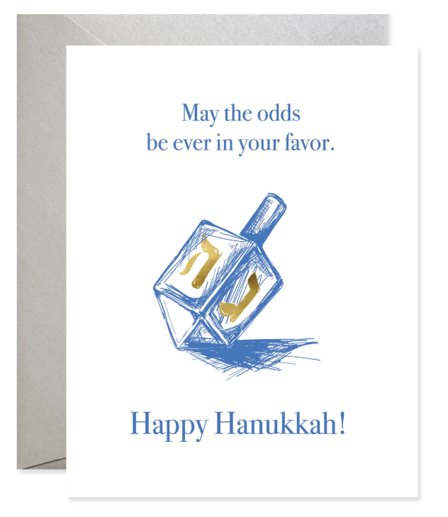 stationeryshow's tweet photo. Sending you #goodfortune this #Hanukkah season and all year round.โจ
๐: #GoodJujuInk // Booth # 8034 #dreidel #puns #dreidelgame #holidaycards #hungergames https://t.co/zuISbT7d0t