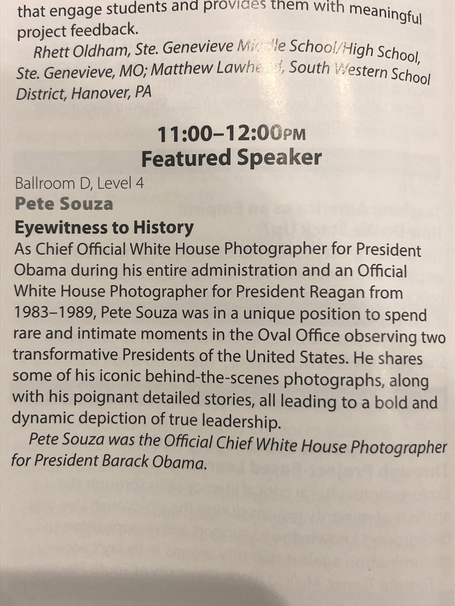 Wonderful keynote session @PeteSouza ! You appealed to all of our emotions. #TCSS19 #NCSS19 @NCSSNetwork