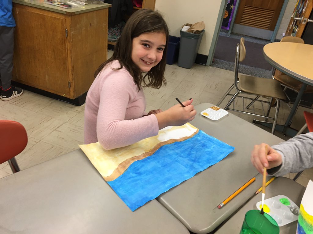 MrsAllensClass5's tweet photo. Illustrators hard at working bringing to life a classmate’s poem! Can’t wait for you to see how you’ve inspired us @_becca_donnelly @MisaSaburi! #GoMinoa https://t.co/NGMtvSSGQe