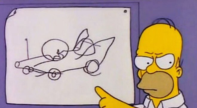Meganomics101's tweet photo. The Simpsons predicted the cybertruck. https://t.co/C7V4J8Htcd