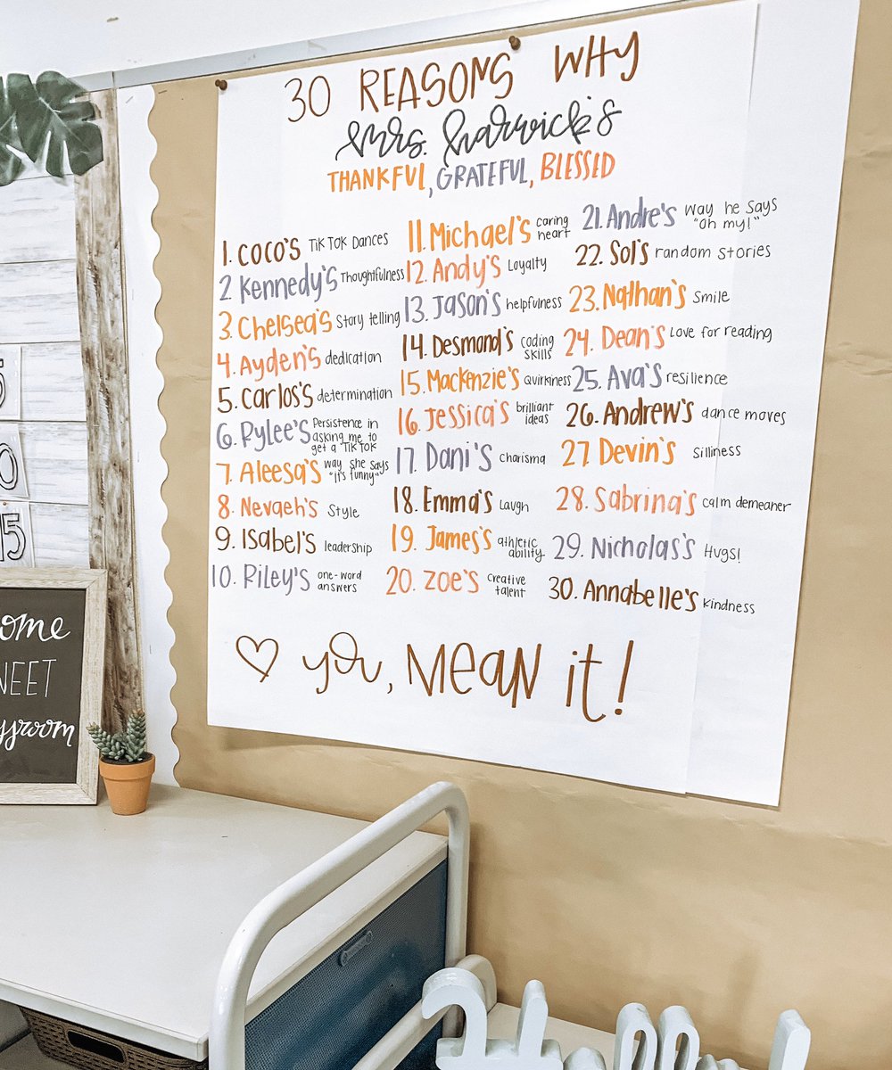 Jumped on the thankful train, and my students loved it ✨