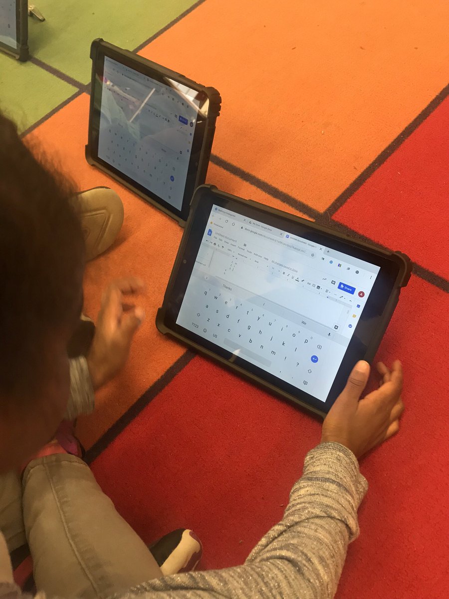 FTSD_Fox's tweet photo. Our students made their first google doc! They were able to identify and type sounds we have been learning. They amaze us every day! @FTSD_muchowski  #ckla #kindergarten #theroeblingway #google https://t.co/lRdMuEWtUw