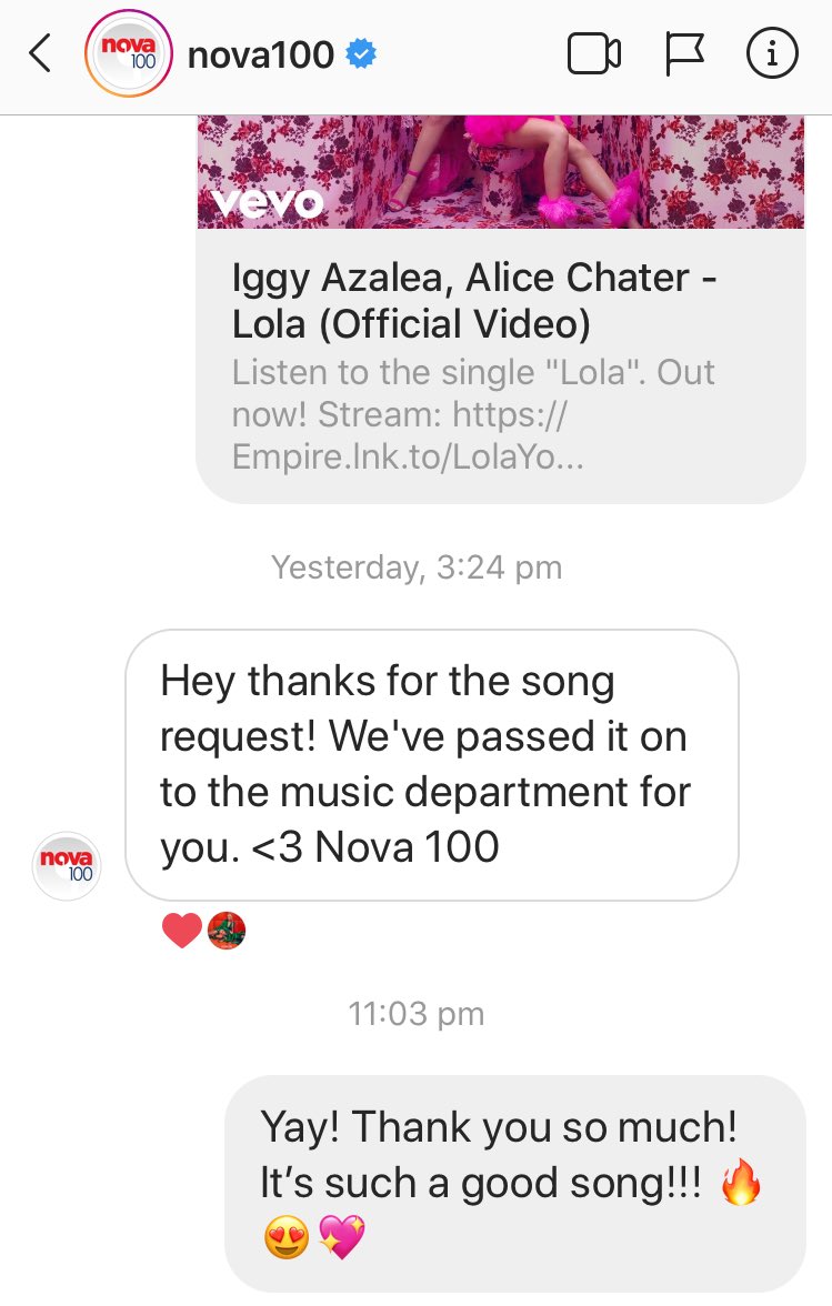 thethnksiget's tweet photo. #LOLA is being passed on to radio stations in Australia! Look what I been doing 😄🔥💖🎉 @IGGYAZALEA @AliChater https://t.co/l3yAFXxWYu