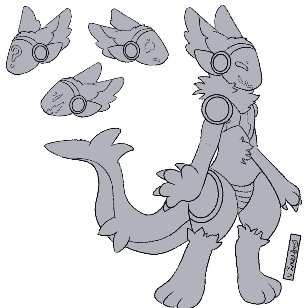 Im soooo excited!wip of my very first protogen I Adopted. 