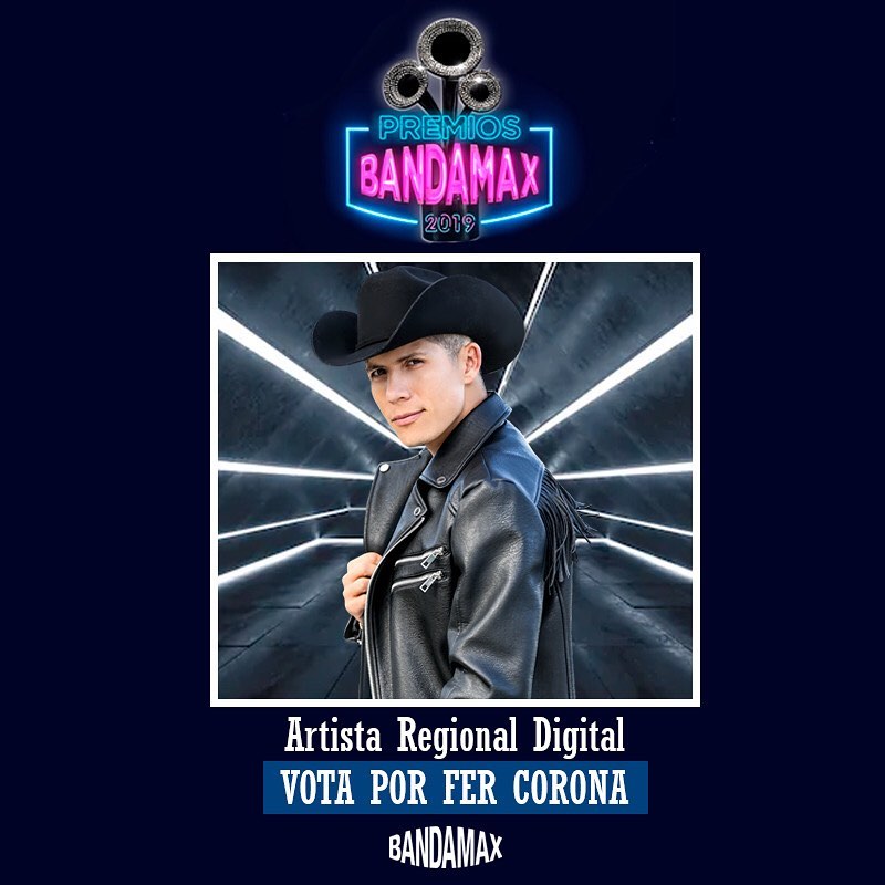 andyfloressoy's tweet photo. #artistaregionaldigital con todo @soyfercorona @tvbandamax #premiosbandamax2019 https://t.co/MZDNnXpe3l