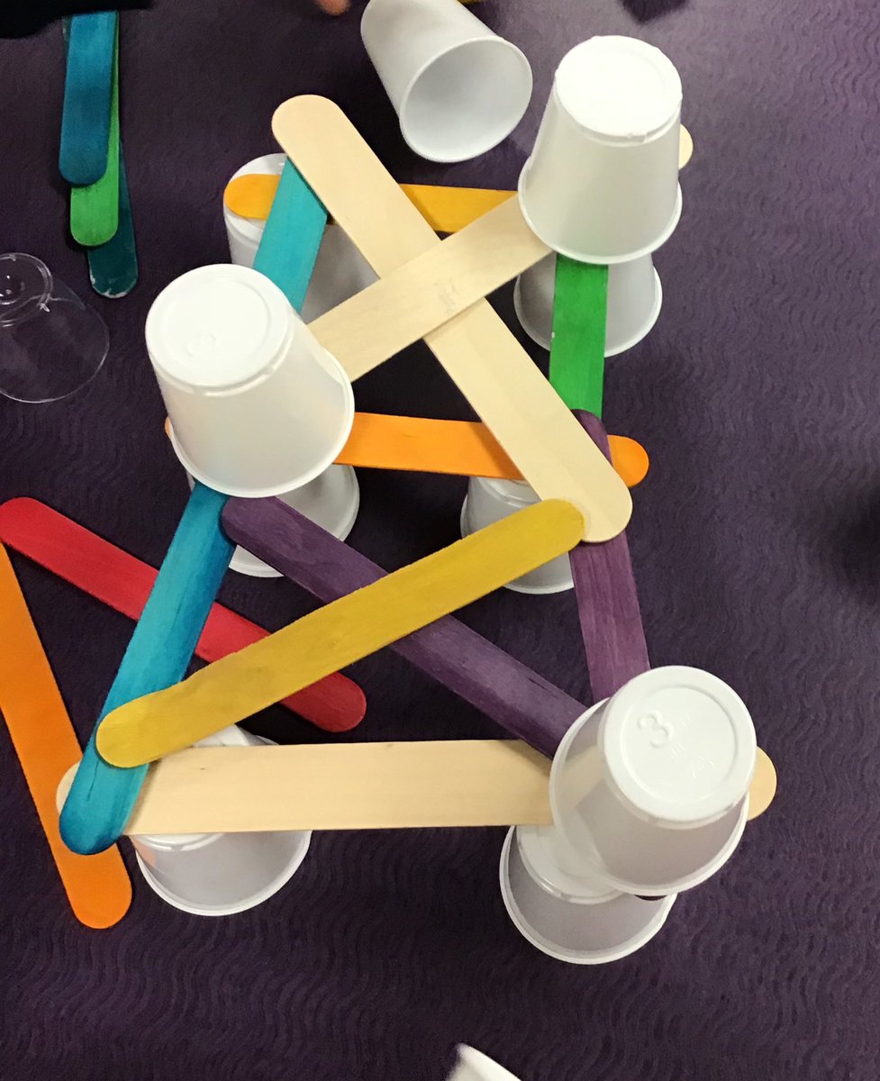 CWong_LLC's tweet photo. Challenge 2 - Using any size base, build the tallest possible structure; H - "I am building up and using triangles like in a bridge to keep it sturdy" @PDSB_Libraries @larenemms @GalinaMatthew https://t.co/KQPQ5RdA1d