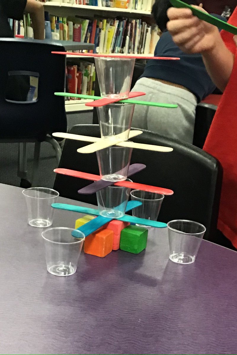 CWong_LLC's tweet photo. Challenge 2 - Using any size base, build the tallest possible structure; H - "I am building up and using triangles like in a bridge to keep it sturdy" @PDSB_Libraries @larenemms @GalinaMatthew https://t.co/KQPQ5RdA1d