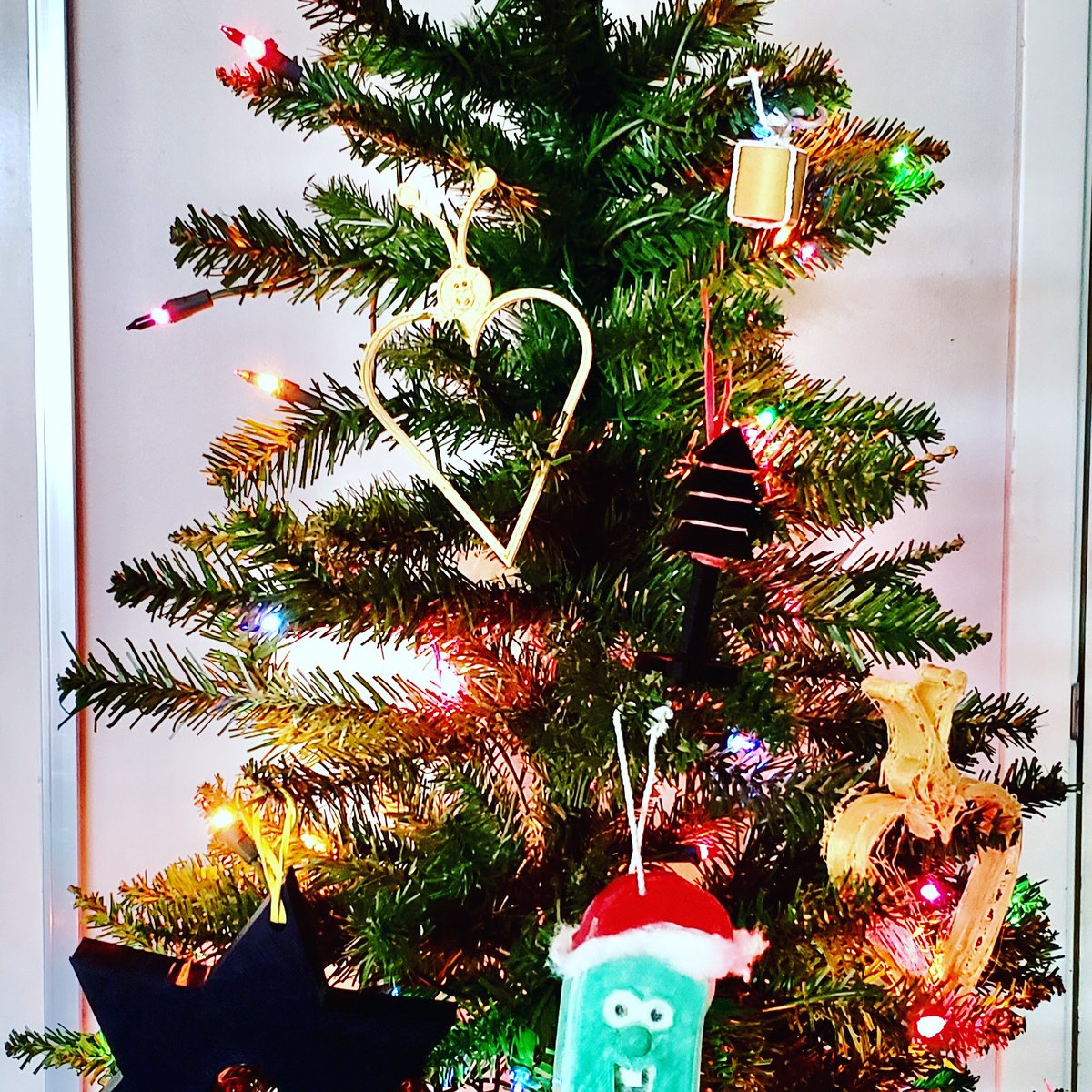 Our Intro to Engineering Design class decorated their Christmas tree with ornaments they designed and printed in class.