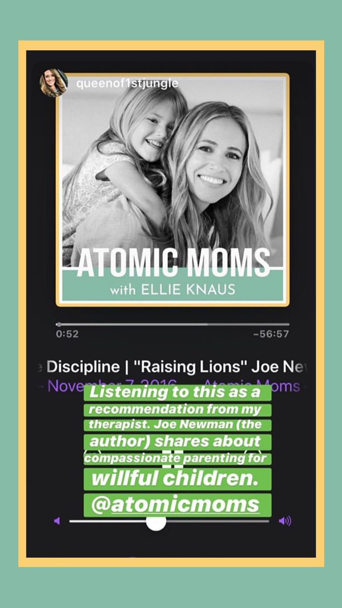 AtomicMoms's tweet image. And it wasn't even my therapist 😂 Listen to our episode with Joe Newman, author of "Raising Lions: The Art of Compassionate Discipline" @RaisingLions hyperurl.co/atomic-moms 

#compassionatediscipline #AtomicMoms #Podcast
