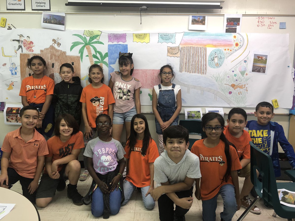 JulieMarieG06's tweet photo. Our kids did an amazing job completing the 2019 Global Traveling Mural Project. We chose to represent “Our Home.” We can’t wait to connect and share our creation with students from around the globe. #travelingmuralproject #THEGT https://t.co/qmCTLymI4g