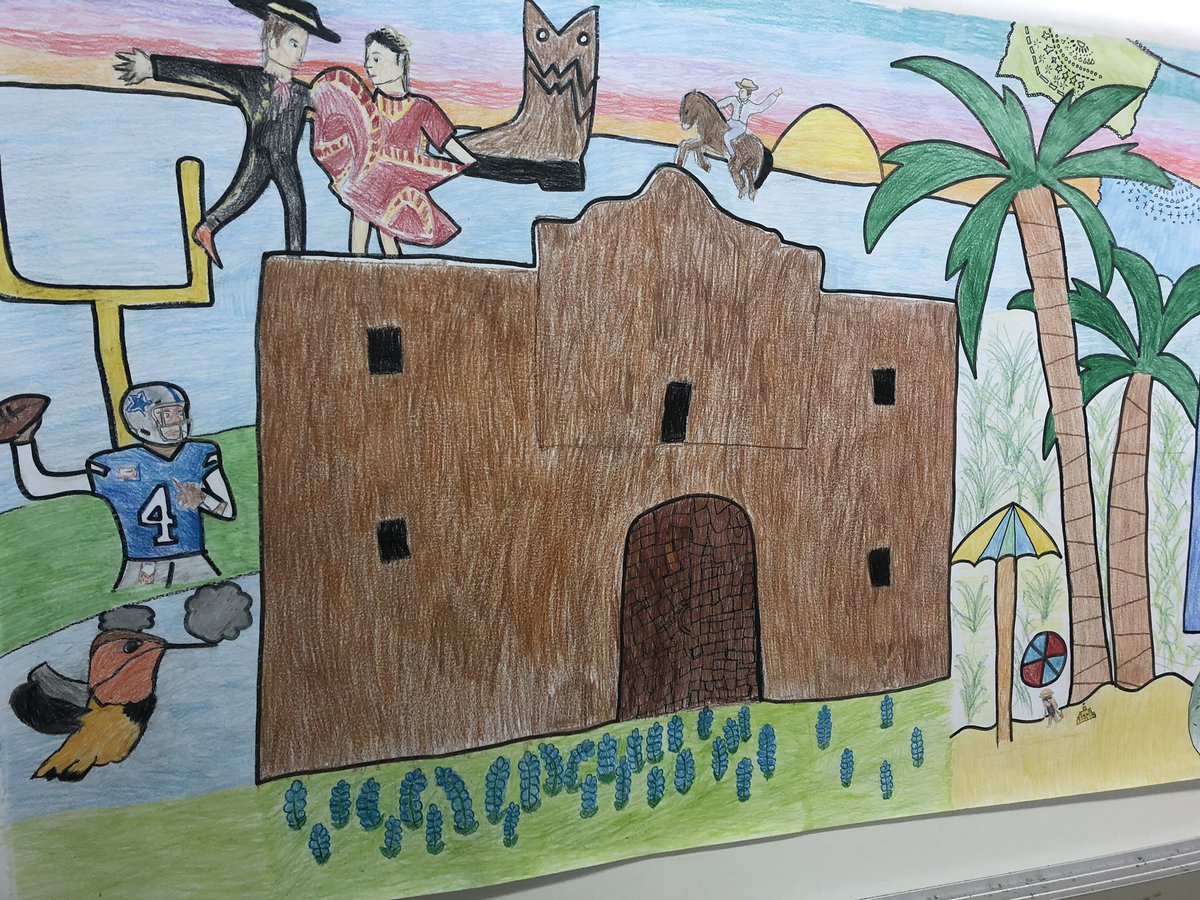 JulieMarieG06's tweet photo. Our kids did an amazing job completing the 2019 Global Traveling Mural Project. We chose to represent “Our Home.” We can’t wait to connect and share our creation with students from around the globe. #travelingmuralproject #THEGT https://t.co/qmCTLymI4g