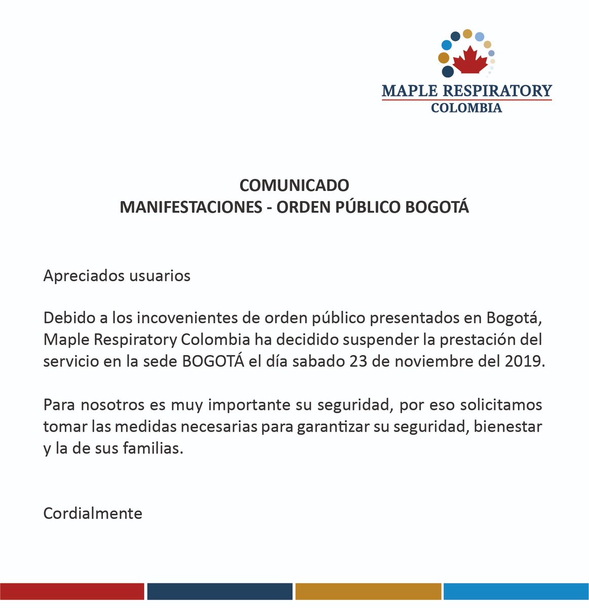 MRGCol's tweet photo. Lamentamos esta situación, por favor tenga en cuenta ésta información - válido para nuestros usuarios en Bogotá https://t.co/uGwpttY6Me