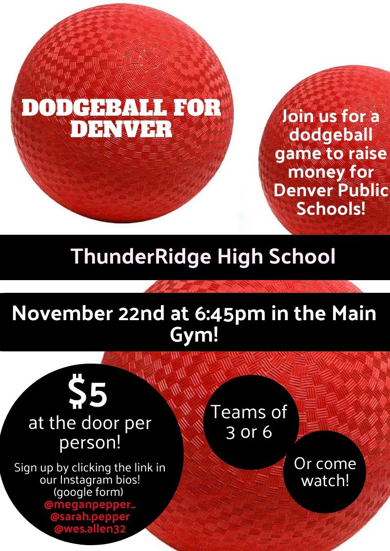 tonight is me @wes_allen_ and @sapepper24 dodgeball tournament for charity! it’s not too late to sign up. if you can’t come, please consider donating to the cause(: you can Venmo me @ megan-pepper- or @ allenwa32. all proceeds go to an underfunded elementary art program in DPS💘