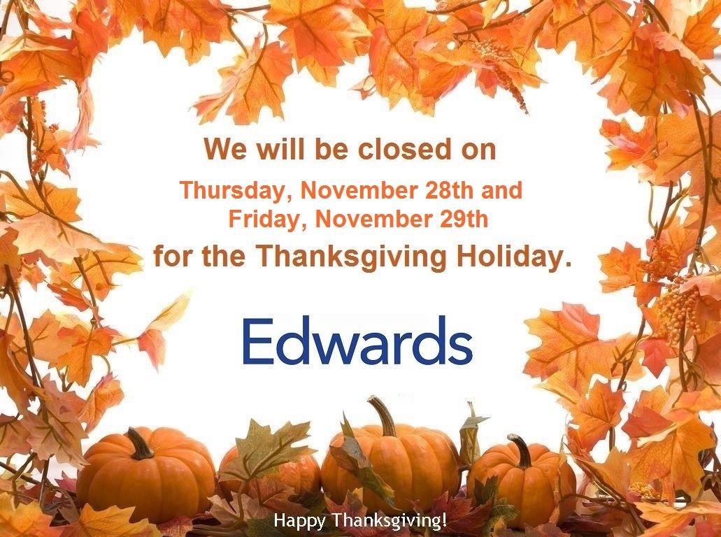 EdwardsAbstract's tweet photo. During this season of Thanksgiving, we are thankful for each other, our families, our customers, friends and our health. Happy Thanksgiving from our family, to yours.
#EdwardsFeelingThankful #EdwardsBlessings #EdwardsTeam #HappyThanksgiving https://t.co/p4JgysDIY6