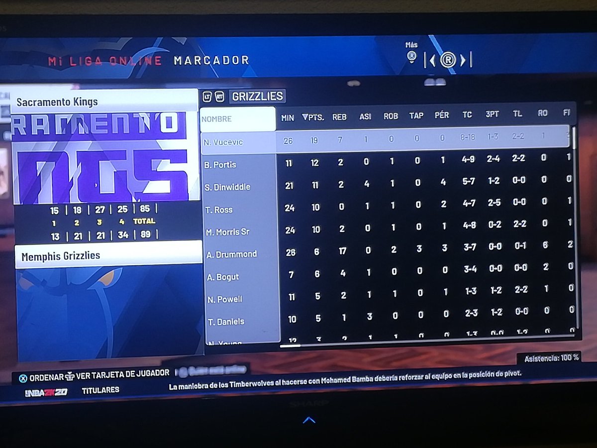 gm_memphis's tweet photo. @LigaPhoenix2k victoria de Memphis contra unos fuertes sacramento king en un gran partido por parte de los 2 equipos con susto final en el timo cuarto https://t.co/6tGeZzgaDq