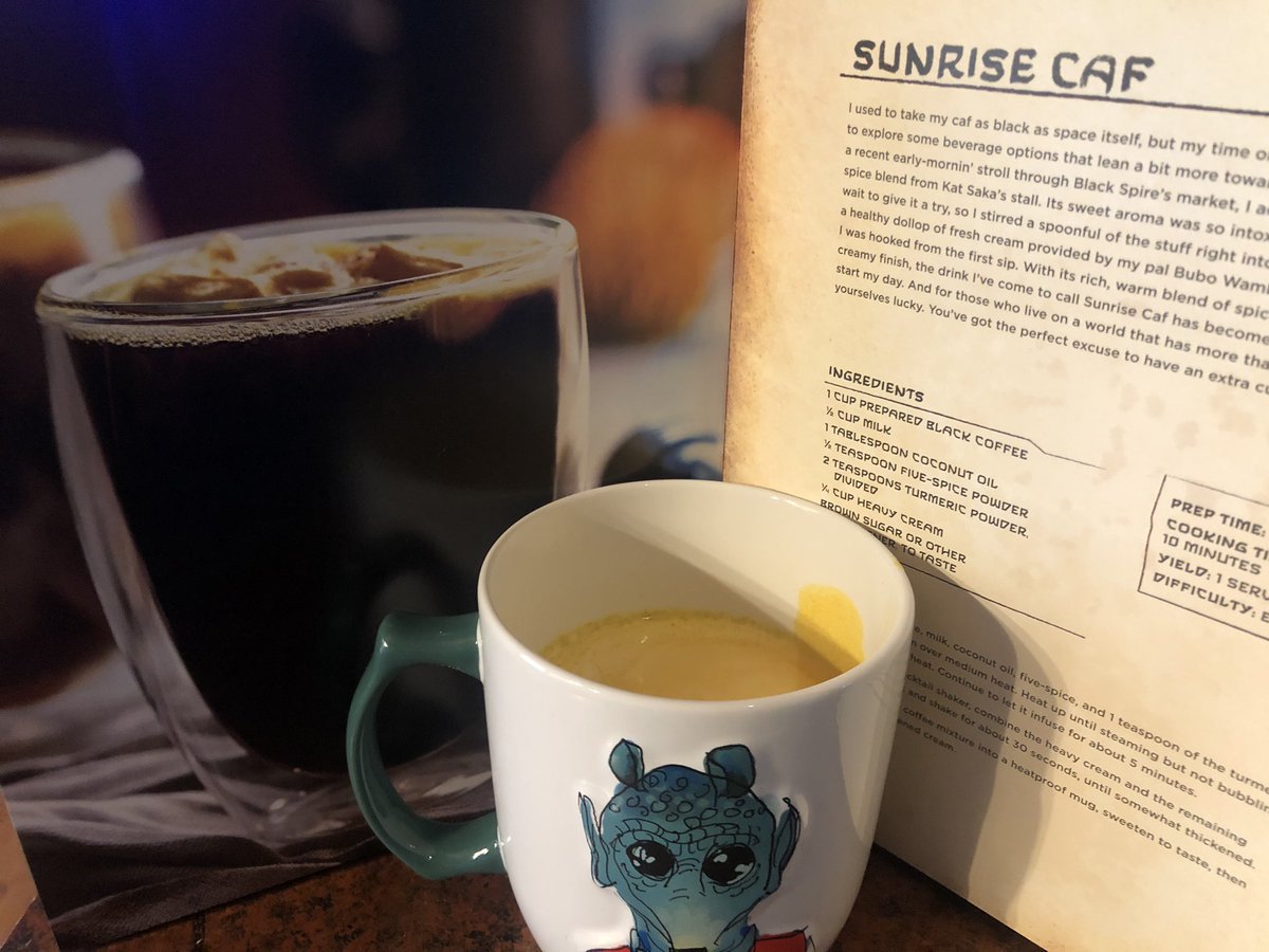 Made myself some Sunrise Caf and it is YUMMY but also very rich! I will happily make it again, but it’s definitely gonna be more of weekend treat than a replacement for my daily coffee habit.  #galaxysedgegourmet