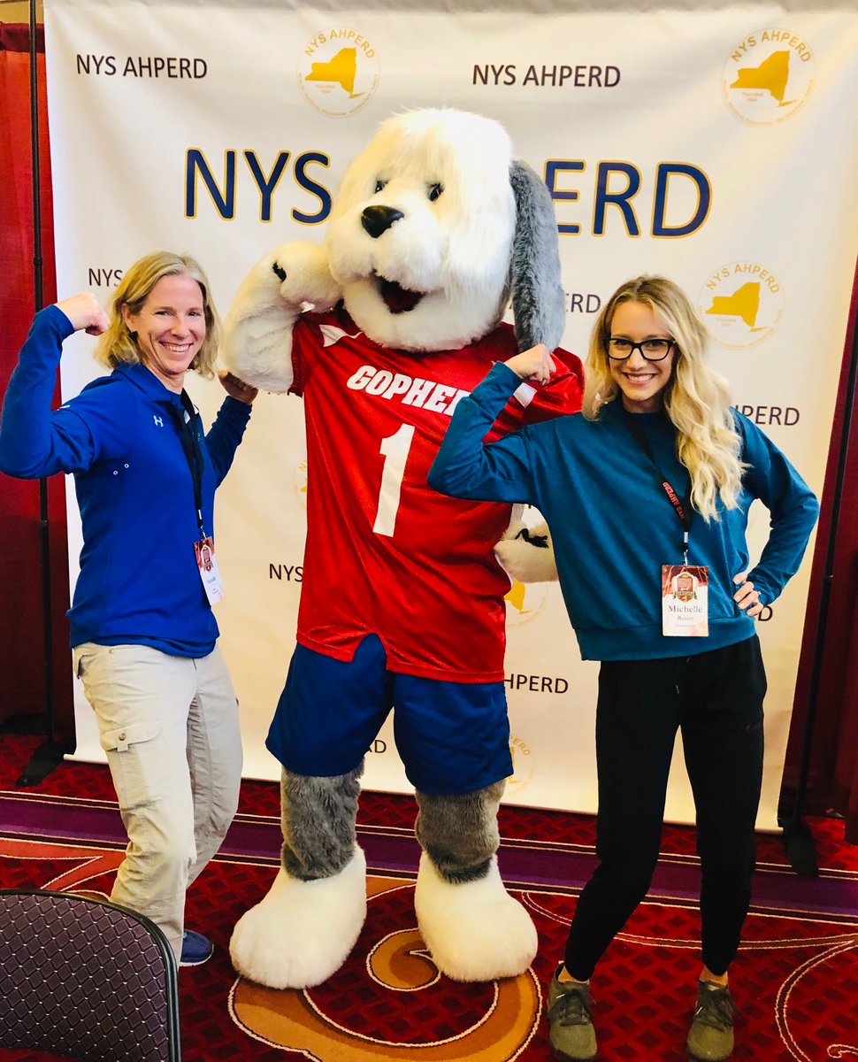 Catskill Zone Members <a href="/MichelleH3243/">Michelle H.</a>   &amp; <a href="/MichelleReiser/">Michelle Reiser</a> are feeling strong with <a href="/FinleyNYSAHPERD/">Finley</a>! #NYSAHPERD19 #gopherdayNYS @nysahperd