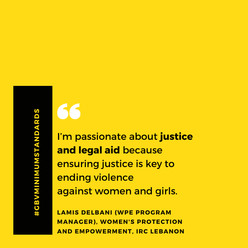 GBVResponders's tweet photo. #16DaysIsNotEnough to #endGBV, but with the NEW #GBVMinimumStandards, we have a chance!
Lamis is passionate about Standard 10 - Justice and Legal Aid.
Learn about all the Standards here: https://t.co/PgNEzLLFGl https://t.co/hkmSUm6ASD