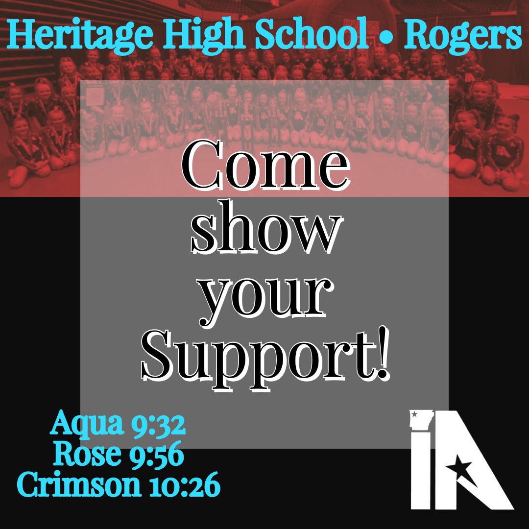 iNFiNiTi_CDT's tweet photo. Come cheer on the cheerleaders TOMORROW at Rogers Heritage High School! Our very own Aqua, Rose &amp; Crimson will be putting on a show along with other Jr High and High school teams! It’s going to be an exciting day! See you there! 😁 #goodluck #iAexperience #community #nwa #iA https://t.co/bHtGZITvHJ