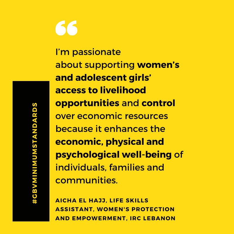 GBVResponders's tweet photo. #16DaysIsNotEnough to #endGBV, but with the NEW #GBVMinimumStandards, we have a chance!
Aicha is passionate about Standard 12 - Economic Empowerment and Livelihoods.
Learn about all the Standards here: https://t.co/PgNEzLu4ON https://t.co/DhswS2VZaH