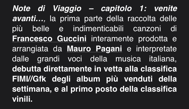 clatod's tweet photo. L’Italia è quel Paese dove due album debuttano al primo posto della stessa classifica, la stessa settimana https://t.co/gYJntjrDxJ