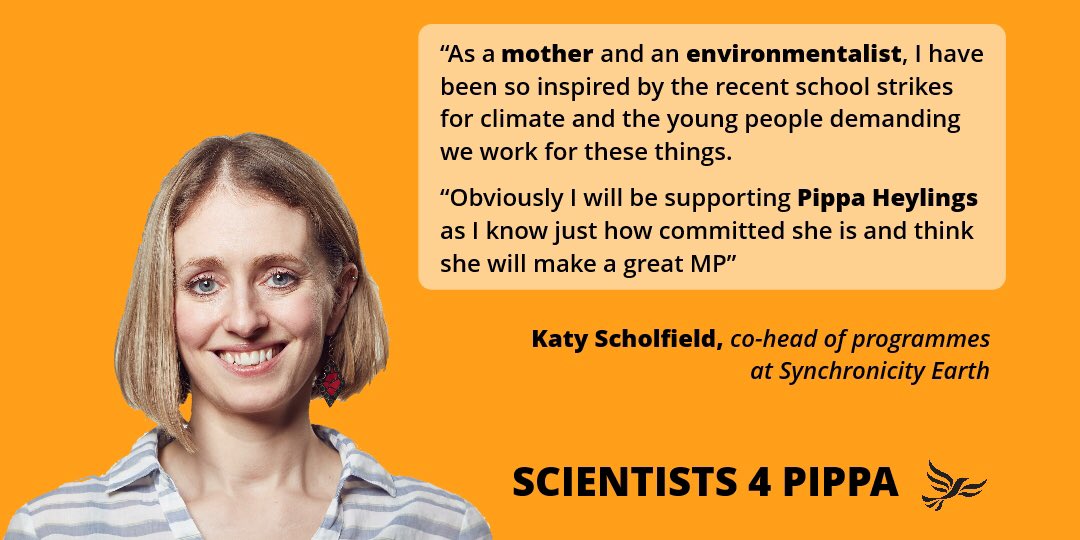 Dr @KatyScholfield works to adress overlooked and underfunded conservation issues around the world. She is backing <a href="/pippaheylings/">Pippa Heylings 🔶️ MP for South Cambridgeshire</a> due to her environmental credentials and commitement to future generations <a href="/secambslibdems/">SE Cambs Lib Dems</a> @SECambForEurope <a href="/GreenLibDems/">Green Liberal Democrats 🔶</a>