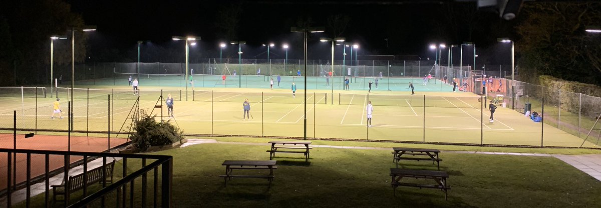 plaverytennis's tweet photo. Friday night. 6 degrees in November. 40 kids, 5 coaches. Much fun and discovery. You can’t see all the parents in the bar! @GamePlan_Sports @CB_lovetennis @BucksLTA https://t.co/1nsN2yreRn