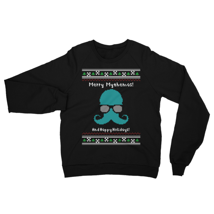 Mythematic's tweet photo. Pick up your ugly-ass MytheMas sweater today!

#ohitsbad 
#MerryMythemas
#happyholidays

https://t.co/VA4FNpoflV https://t.co/R06ZmiVEgH