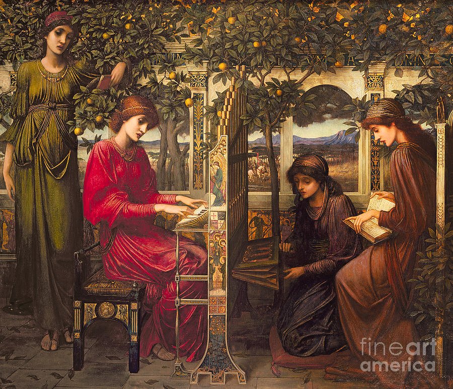 🎨Hoy es #SantaCecilia patrona de la música, y fue representada por varios artistas prerrafaelitas. Esto es porque el poeta Tennyson incluye unos versos sobre ella en su obra "The Palace of Art".
-Santa Cecilia. John Melhuish Strudwick