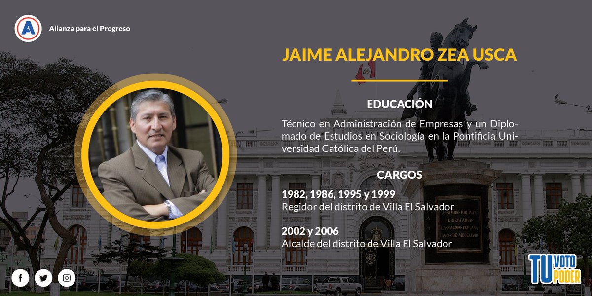 TuvotoTupoder's tweet photo. ¡Sabes ¿Quiénes participarán en las Elecciones 2020?, conoce al candidato de Alianza para el Progreso! https://t.co/WiDJ5hkvVS