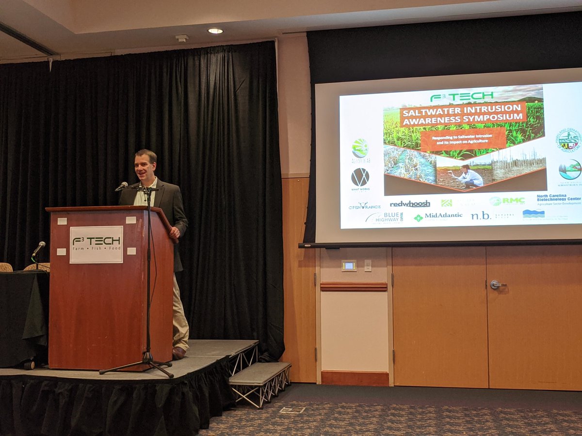 NCBiotech_CCP's tweet photo. @NCBiotech_CCP attended the 2019 Farm-Fish-Food Tech Symposium held in Annapolis, Maryland. The event included a panel discussion on salt water intrusion, moderator by our Executive Director, Paul Ulanch. https://t.co/xICDZJoS40