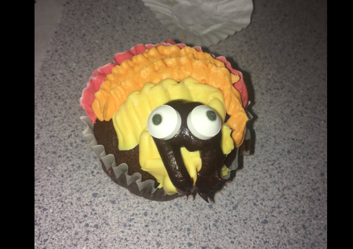 MarieMstrader's tweet photo. Today in Baking &amp; Pastry class we tried our version of Nailed It. What a fun and entertaining lab before Thanksgiving break. ⁦@MustangCulture⁩ ⁦@NailedIt ⁦@ProStart⁩ https://t.co/uH4ZB2t0j8