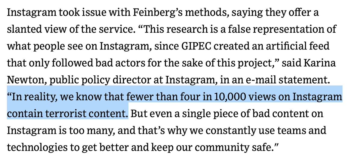 jason_kint's tweet photo. 🤦🏽‍♀️ Bad look. Facebook Comms/PR attempting to discredit report submitted by research monitor who discovered Islamic State ISIS videos being uploaded to Instagram through intermediary channel Tik Tok. Hershey, Pepsi, Nordstrom and Marriott sponsored. https://t.co/Vb6vHvQMkc https://t.co/48B4B2gXeA