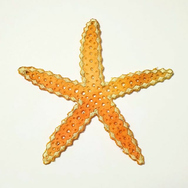 clobbercreation's tweet photo. Today I dabbled with the soldering iron

#starfish #textiles #sewing #stitching #lutradur #textileart https://t.co/PhZERuh9Wa