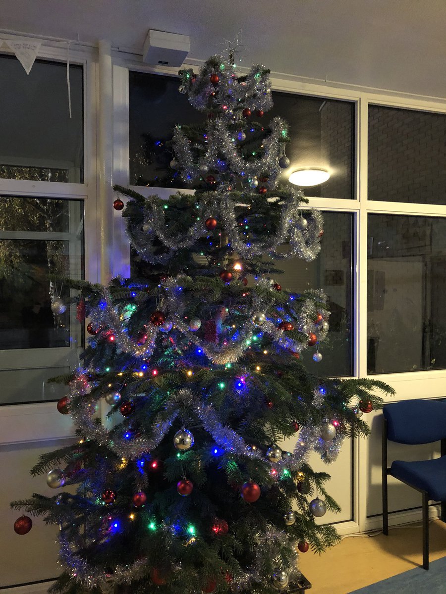 The Amersham School Elves have put up the Christmas Tree!