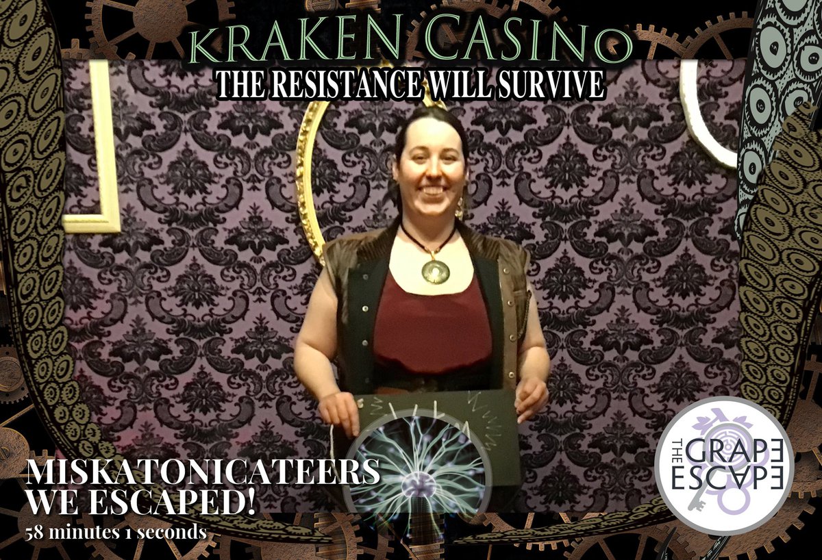 grapeescapenapa's tweet photo. Your face when the Kraken doesn't get you... 😄 #krakencasino #escaperoomnapa https://t.co/eIKFdRaXGS