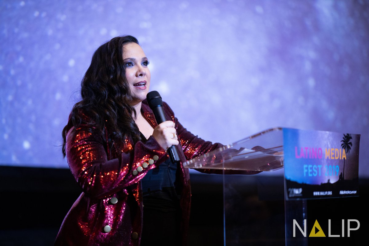 NALIP_org's tweet photo. A big congratulations to @everythingloria, who received the Best Latinx TV Show Award at #LMF19, for recently signing an overall deal with Amazon Studios to develop TV series and films to stream on Amazon Prime! Read more at https://t.co/MspJbBsRfo | #WeAreInclusion #NALIP20th https://t.co/Uu4gq4n254