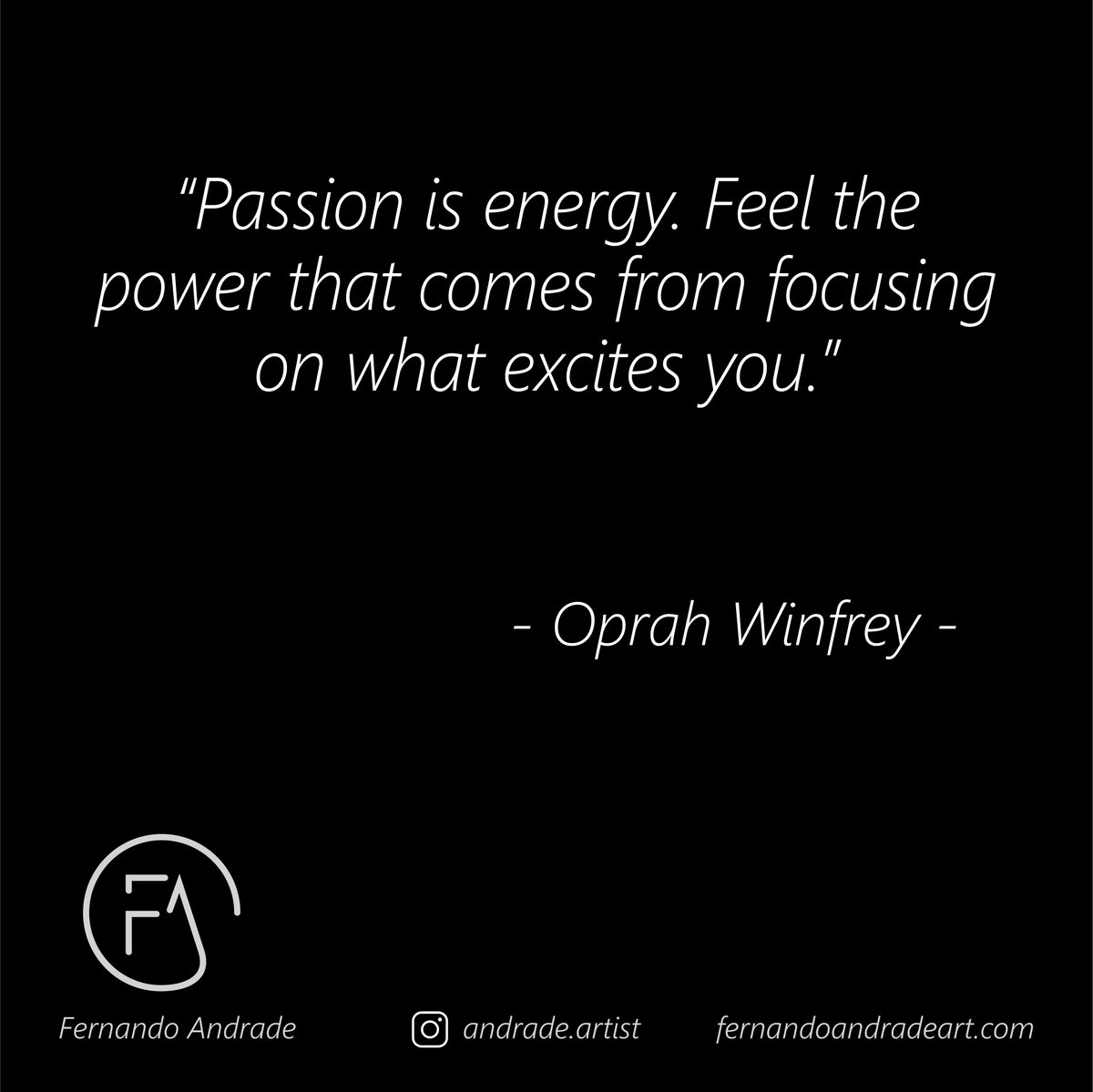 fernandoandrart's tweet photo. Pursue your passion and use it as jet fuel to fly to your dreams! ✈️#oprahwinfrey #passion #art #quoteoftheday #motivationalquotes #fernandoandrade #latinartist #artistagram #artstudiolife #artiststudios #artquotes #artmotivation #artpower #powerofart #artfeed #artdiscover https://t.co/91N4g873Rn
