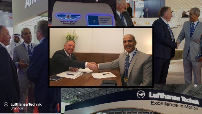 على هامش معرض دبي الجوي ٢٠١٩ ..المركز السعودي الوطني للطيران ولوفتهانزا تكنك يوقعان اتفاقية لإنشاء مركز مختص في تدريب فنيي صيانة الطائرات في مطار الدمام.
.
#حدث