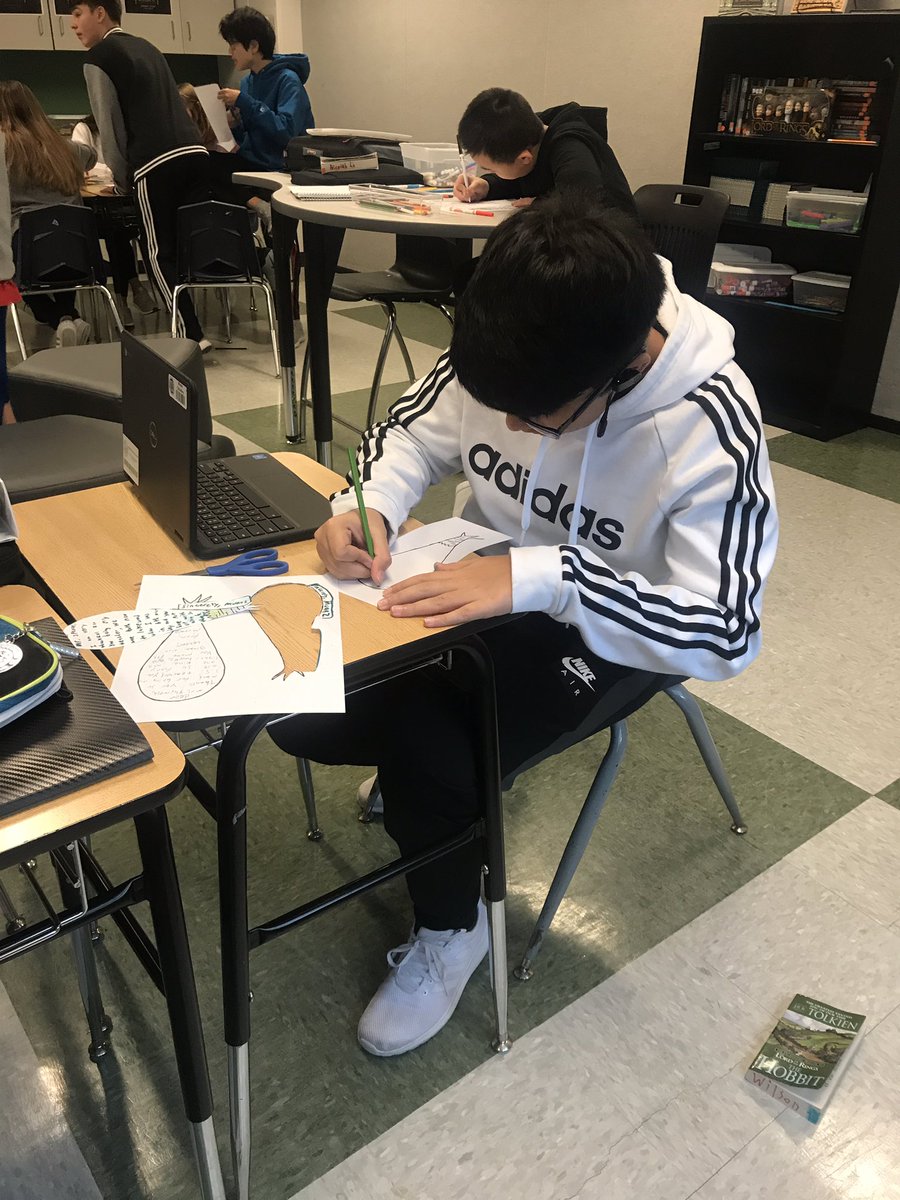 ASchweiger's tweet photo. Turkey Leg Day! The day of the year we take a break from Middle Earth/The Hobbit to allow Ss the opportunity to write thankful messages to their Ts past and present. Their caring ❤️s just blow me away. @lakewoodmiddle https://t.co/tEyl8SqQ3P