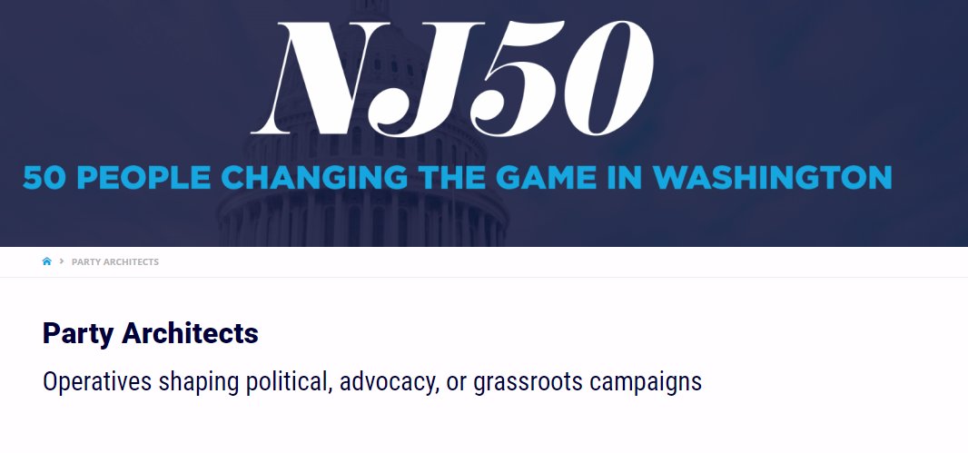 nationaljournal's tweet photo. Check out our #NJ50 #partyarchitects -- operatives shaping political, advocacy, or grassroots campaigns that impact 2020 @brianefallon @JCNSeverino @dthornell
@ShamrockDC
@KMWalsh_GOP https://t.co/vM7KOdwW9v https://t.co/ibMyQwLacQ