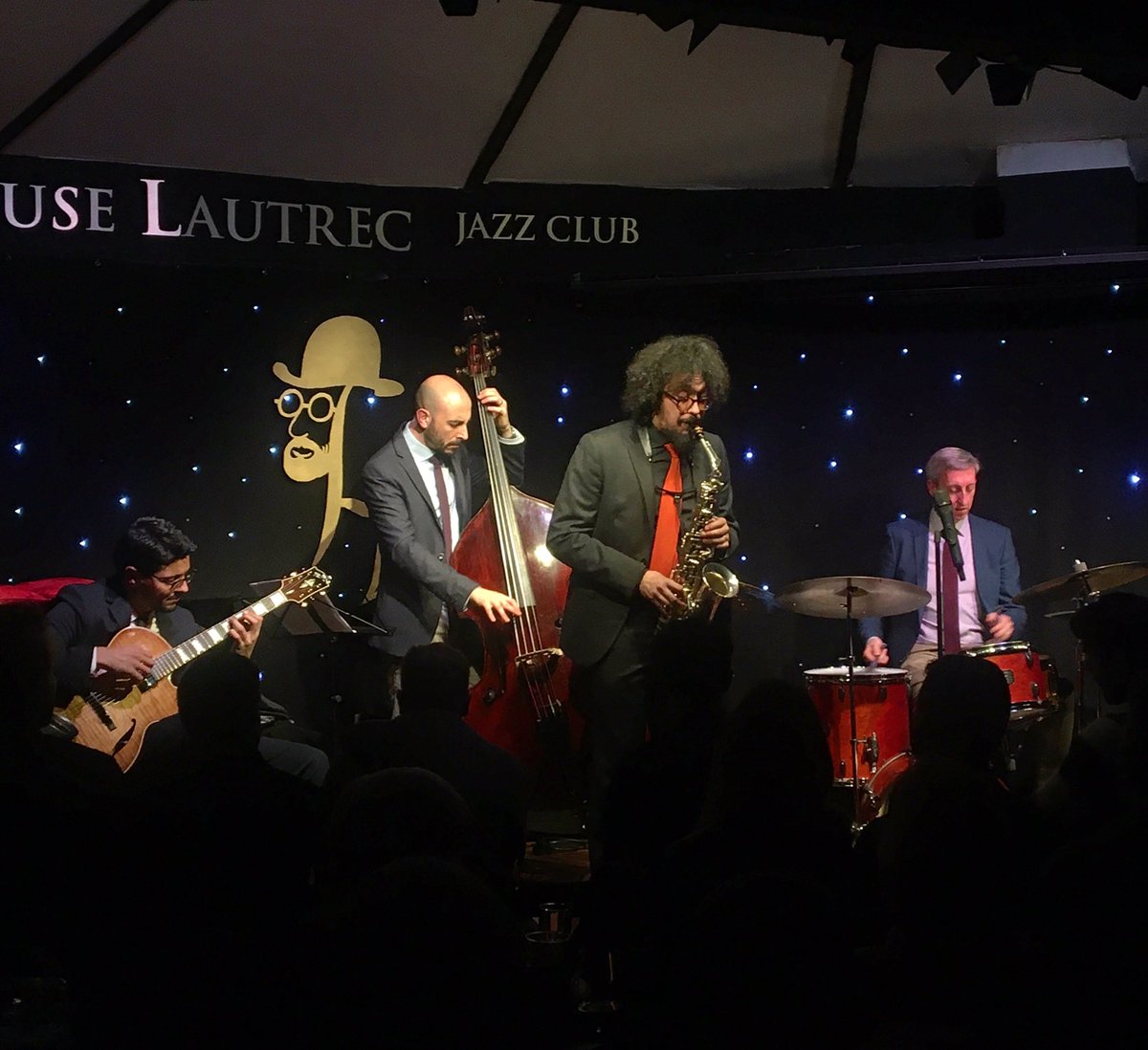 LDNJazzGuitar's tweet photo. Luigi Grasso Quartet at BopFest. 18/11/19. With Pasquale Grasso (g), Dario Di Lecce (b) and Steve Brown (d). https://t.co/mjAypgayc7