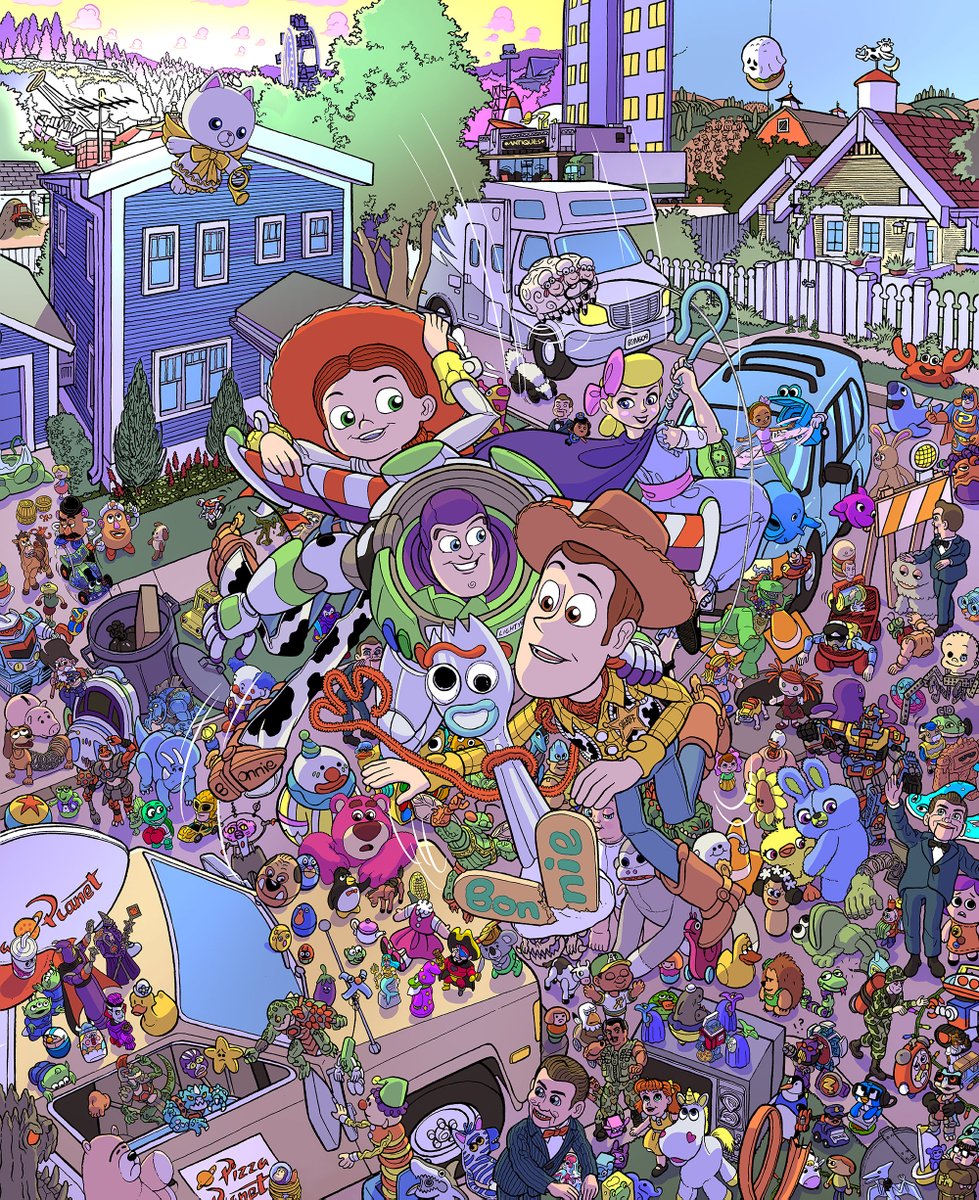 Pixar's tweet photo. To infinite toys, and beyond! We’re celebrating the anniversary of @ToyStory with as many toys as we could collect in one picture! Can you find your favorite? https://t.co/pfTRttsETz