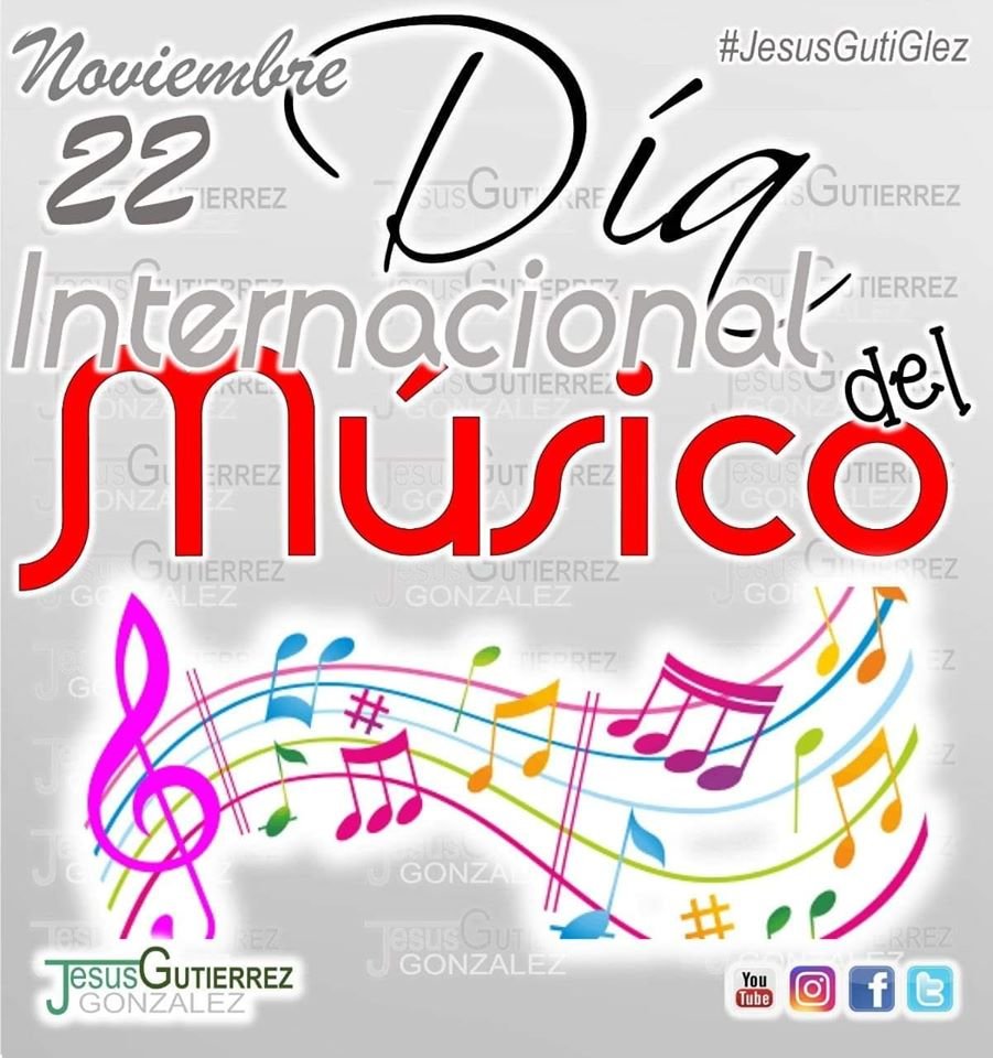 JesusGutiGlez's tweet photo. Muchas felicidades a tod@s los músicos en su día
#SantaCecilia
#DiaDelMusico
#ChuchoGutierrez #FelizViernes #JGG #CECEH #siguemeytesigo https://t.co/dMPPc2EEX8